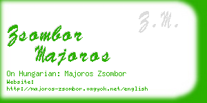 zsombor majoros business card